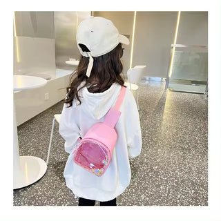 Glitter Design Mini Transparent Crossbody Bag for Kids