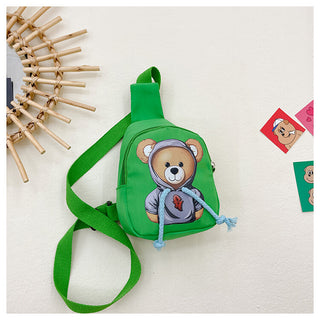 Bear Design Printed Mini Crossbody Bag for Kids