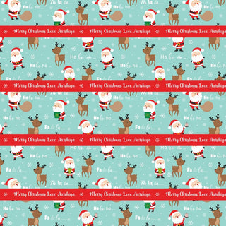 Personalised Wrapping Paper - Cute Santa (10pcs) (PREPAID)