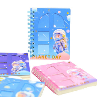 Cute Space Printed Mini Pocket Diary (Random Design) (1pc)