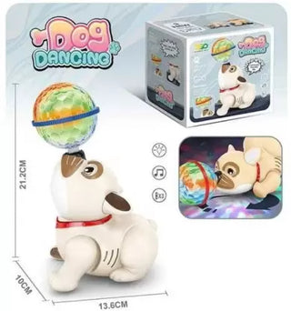 Dog Musical Toy with 360° Spin, Light & Sound