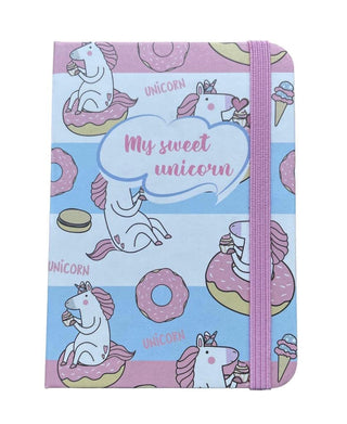 Cute A7 Unicorn/Mermaid  Printed Mini Pocket Diary (Random Design) (1pc)