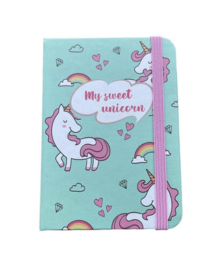 Cute A7 Unicorn/Mermaid  Printed Mini Pocket Diary (Random Design) (1pc)