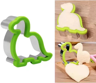 Premium Quality 5 pcs Dinosaur Design Stainless Steel Sandwich Cutter