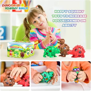 Dino Squeeze: Dinosaur Stress Relief Mesh Ball for Kids