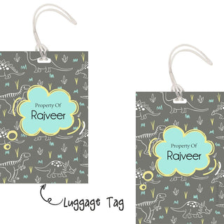 Luggage Tags - Dinosaur Luggage Tag - Pack of 2 Tags - PREPAID ONLY