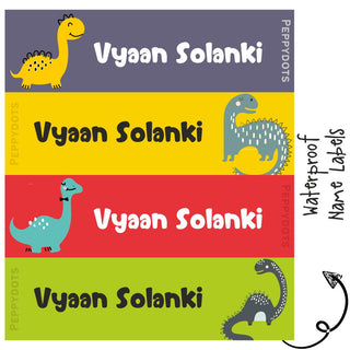 Waterproof Labels - DINOSAUR - Pack of 88 labels - PREPAID ONLY