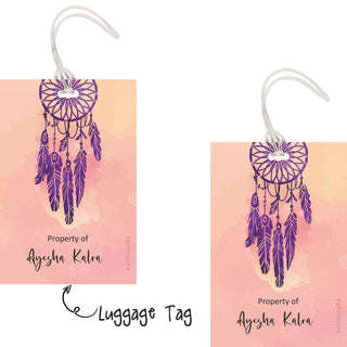 Luggage Tags -  Dreamcatcher - Pack of 2 Tags - PREPAID ONLY