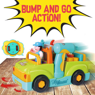 Multifunctional Assemble and Disassemble Truck with Electric Drill and Tools for Kids