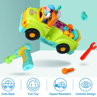 Multifunctional Assemble and Disassemble Truck with Electric Drill and Tools for Kids