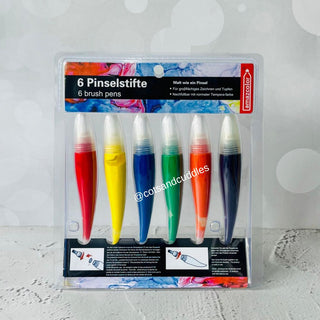 6pc Squeezable Paint Brush Set: Mess-Free Painting on the Go