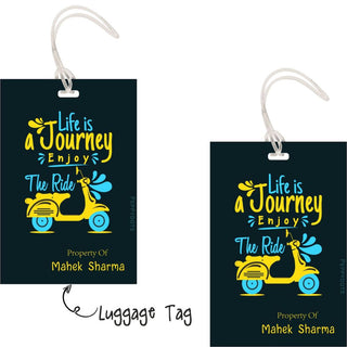 Luggage Tags - Enjoy The Ride - Pack of 2 Tags - PREPAID ONLY