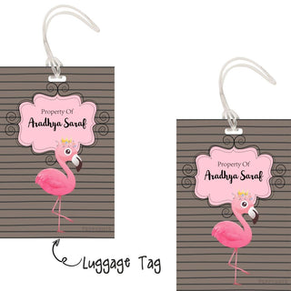 Luggage Tags - Flamingo - Pack of 2 Tags - PREPAID ONLY