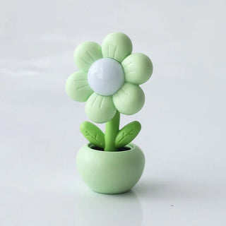 Small Flower Pot Design Table Desk LED Lamp (1pc) (Random Color)