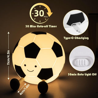 Cute Football Design Silicone Night Light