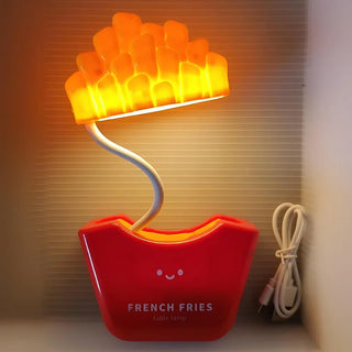 French Fries Delight: Folding LED Night Lamp for Kids