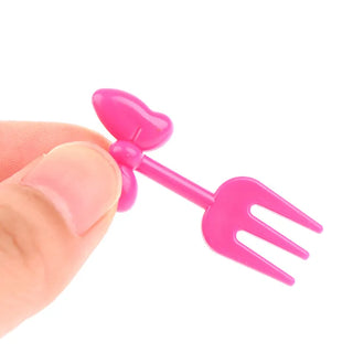 10 Pcs Food Fruit Fork Picks for Kids (Pack of 2) (Dinosaur/Minnie Mouse)