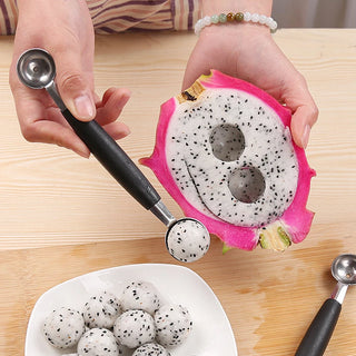 Premium Double-Ended Stainless Steel Fruit & Ice Cream Scoop