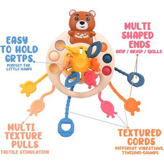 Silicone Pull String Sensory Toys for Kids (Random Design)