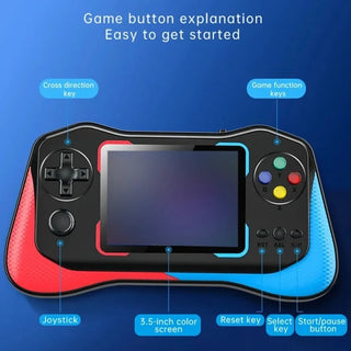 500-in-1 Handheld Gaming Console with 3.5-Inch Display and External Joystick