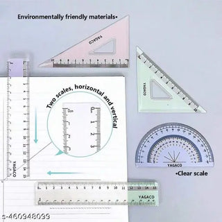 4pcs Geometric Tools for Precise Measurements and Constructions for Kids (Random Color)