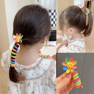 5pcs Cute Design Telephone Wire Shaped Hair Accessories for Girls