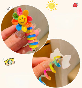 5pcs Cute Design Telephone Wire Shaped Hair Accessories for Girls