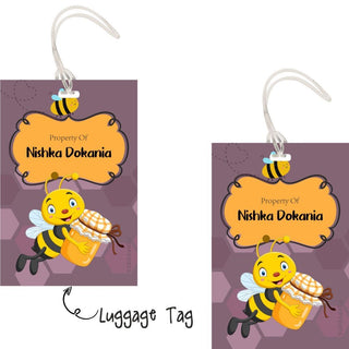 Luggage Tags - Honey Bee - Pack of 2 Tags - PREPAID ONLY