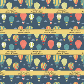 Personalised Wrapping Paper - Hot Air Balloon (10pcs) (PREPAID ONLY)