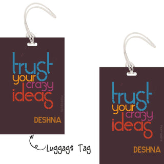 Luggage Tags - Ideas Quote - Pack of 2 Tags - PREPAID ONLY