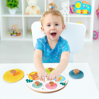 Cots and Cuddles Cute Wooden Peekaboo Board for Kids