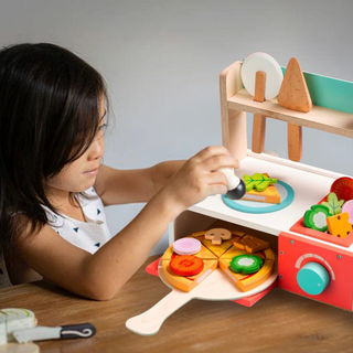 Cots and Cuddles Premium Quality Wooden Pizza Making Toy for Kids