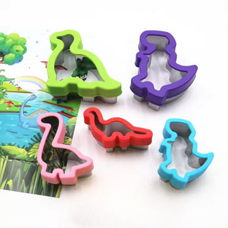 Premium Quality 5 pcs Dinosaur Design Stainless Steel Sandwich Cutter