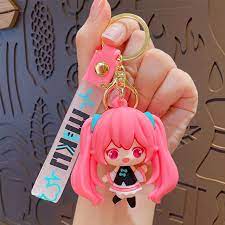 Premium Quality 3D Cute Girl & Shoe Keychain for Kids Pack of 2 (Random Color)