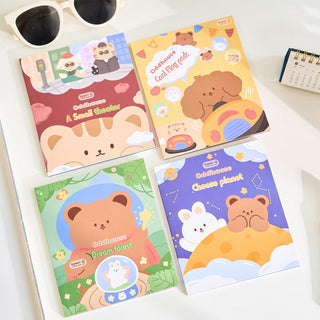 Kawaii Bear Design Sticker Sheet Book (30 Pages) (Random Design)