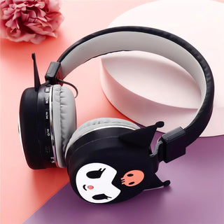 Kuromi Design Wireless Headphones for Kids (Black)