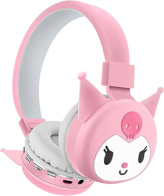 Kuromi Design Wireless Headphones for Kids (Pink)