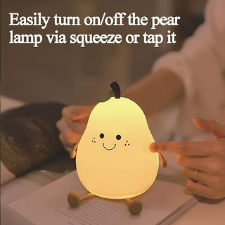 Cute Pear Design Silicone Night Light