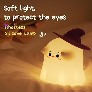 Cute Ghostess Design Silicone Night Light