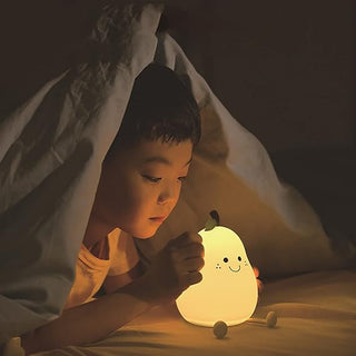 Cute Pear Design Silicone Night Light