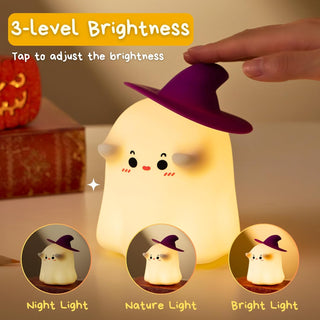 Cute Ghostess Design Silicone Night Light