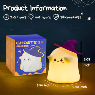 Cute Ghostess Design Silicone Night Light