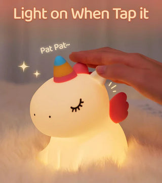 Cute Unicorn Design Silicone Night Light