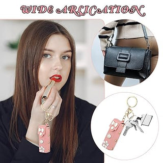 Lipstick Case with Keychain (Random Color)