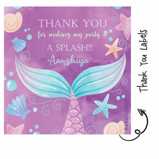 Thank you Labels - Mermaid (24pcs) (PREPAID ONLY)