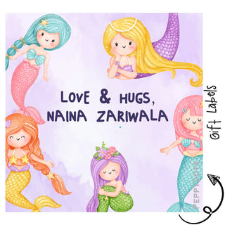 Gift Labels - Mermaid Friends (24pcs) (PREPAID ONLY)