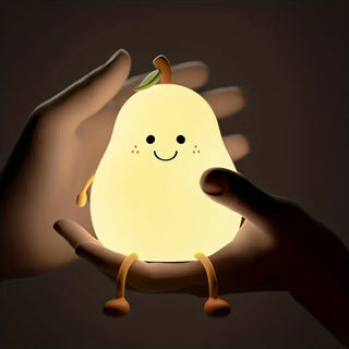 Cute Pear Design Silicone Night Light