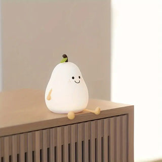 Cute Pear Design Silicone Night Light