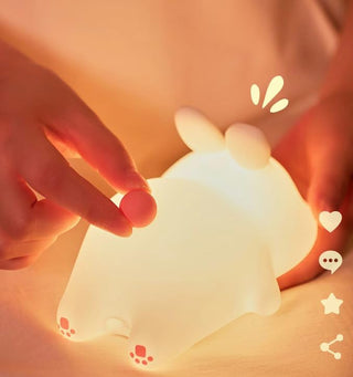 Cute Rabbit Design Silicone Night Light