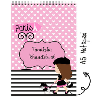 Personalised Notepad - Paris Dog - (PREPAID ORDER)